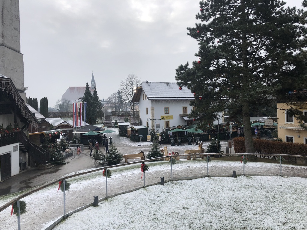A dusting of snow during our Austrian village outing.