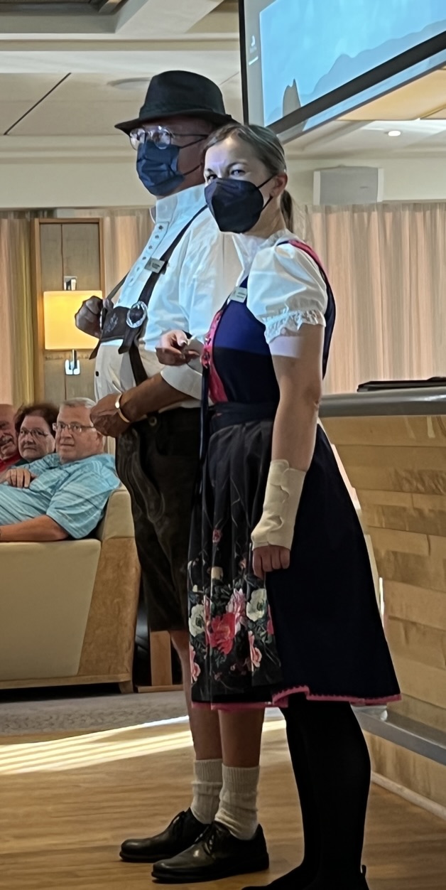 Traditional dress aboard during our Austrian-themed evening.