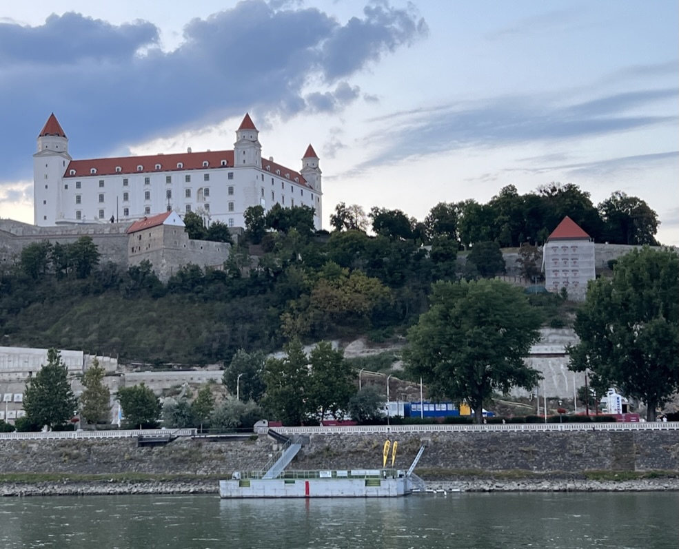 Bratislava Castle above the Danube.